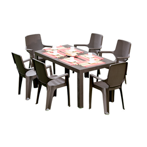 Comedor x6 (Mesa Celebrity + 6 Sillas Reggina + 12 butacos)