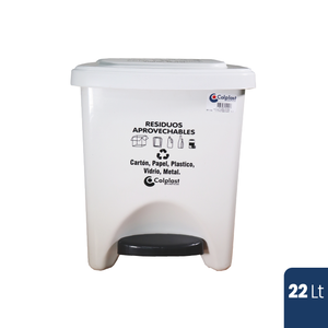 Papelera Cuadrada Pedal 22 LT