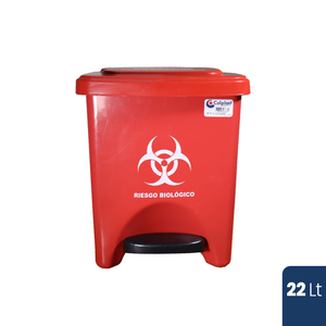 Papelera Cuadrada Pedal 22 LT