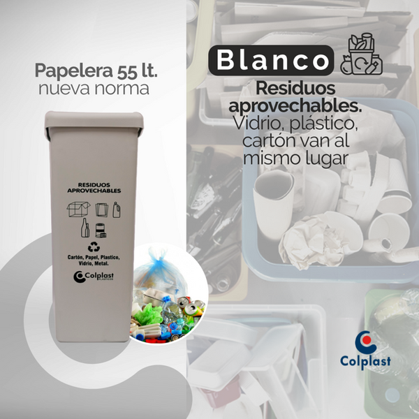 Papelera Plana 55 LT