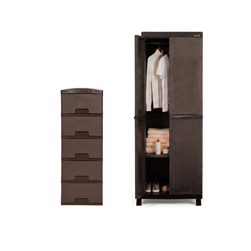 Combo Habitación 1 Armario para Ropa, 1 Practimueble Pequeño X5