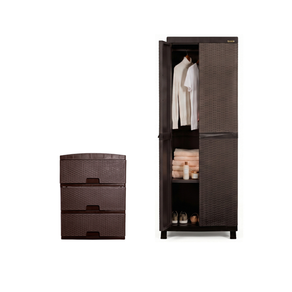 Combo Habitación 1 Armario para Ropa, 1 Practimueble Grande X3