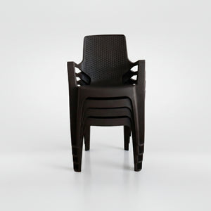 Silla Reggina Con Brazos Rattan X 4