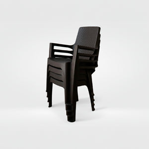 Silla Reggina Con Brazos Rattan X 4