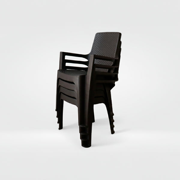 Silla Reggina Con Brazos Rattan X 4