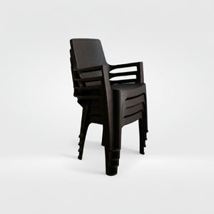 Silla Reggina Con Brazos Rattan X 4