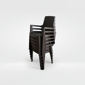 Silla Reggina Con Brazos Rattan X 6