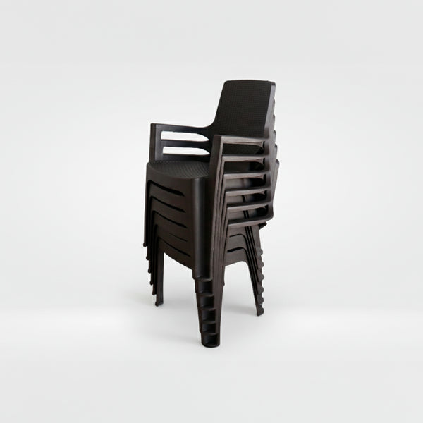 Silla Reggina Con Brazos Rattan X 6