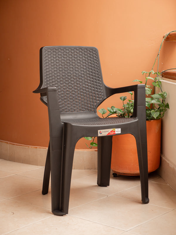 Silla Reggina Con Brazos Rattan