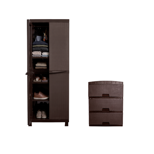 Combo Habitación 1 Armario Clasico, 1 Practimueble Grande X3