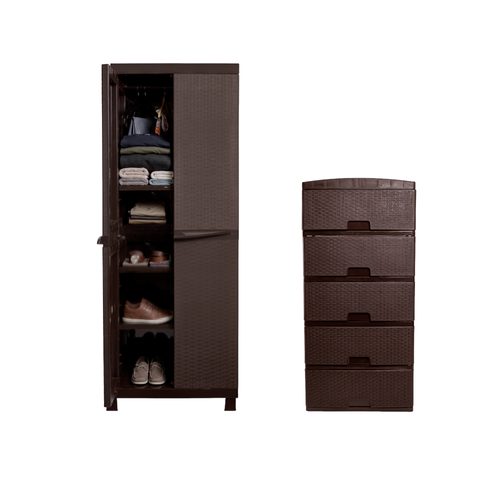 Combo Habitación 1 Armario Clasico, 1 Practimueble Grande X5