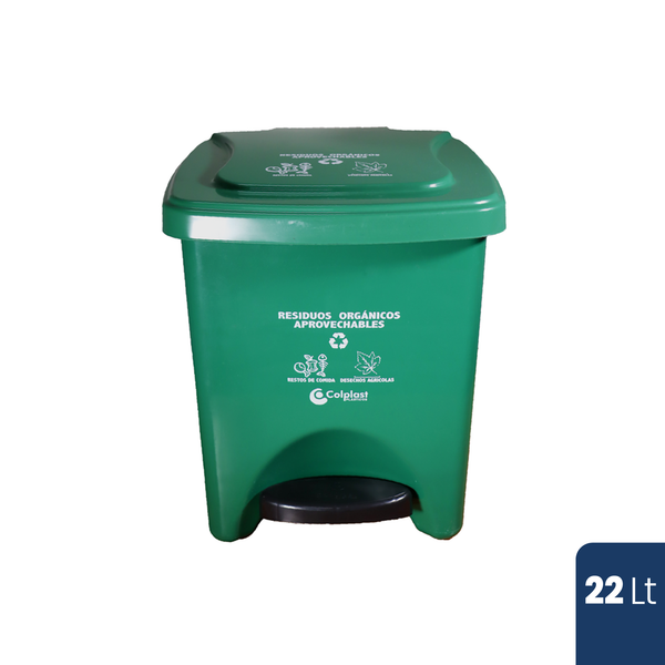 Papelera Cuadrada Pedal 22 LT