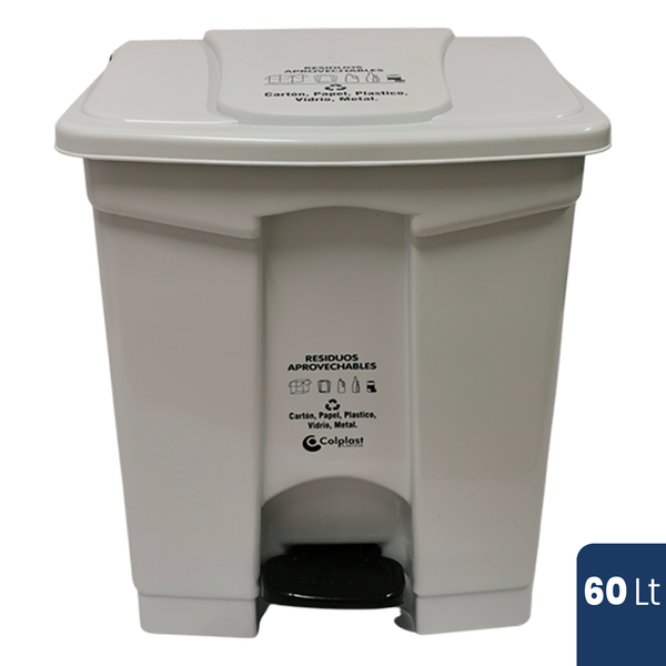 Papelera Cuadrada Pedal 60 LT