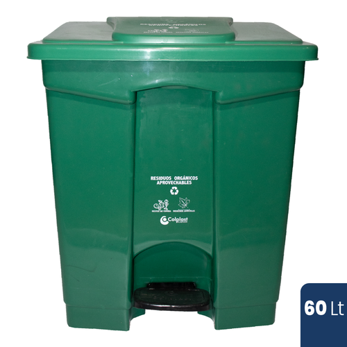Papelera Cuadrada Pedal 60 LT