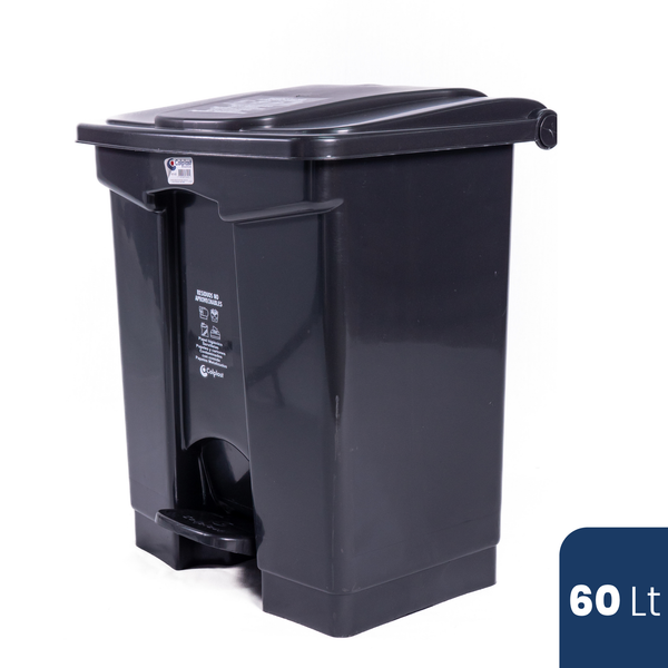 Papelera Cuadrada Pedal 60 LT