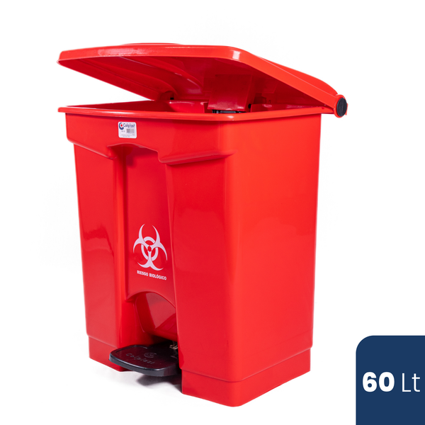 Papelera Cuadrada Pedal 60 LT