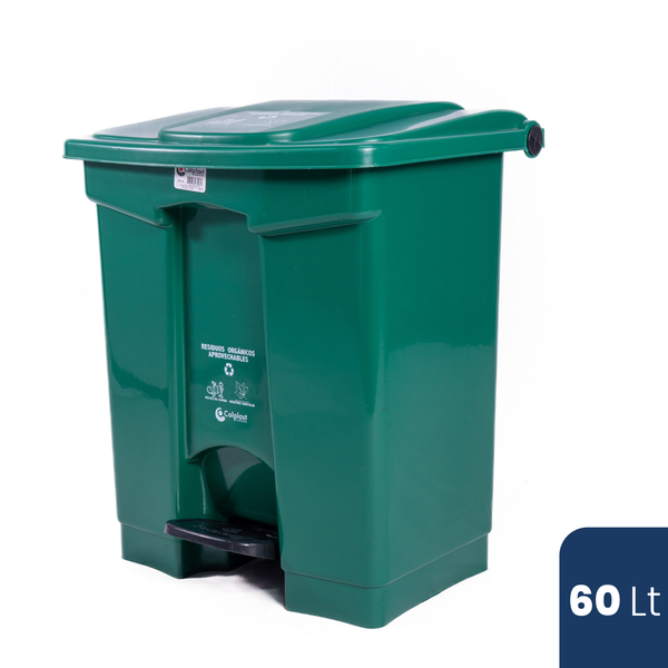 Papelera Cuadrada Pedal 60 LT