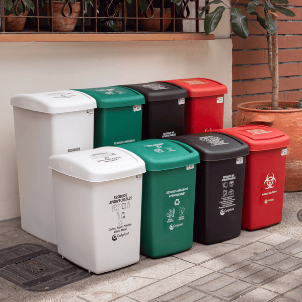 Papelera Plana 55 LT Set X3
