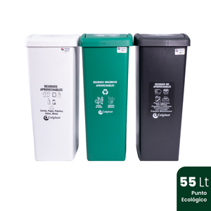 Papelera Plana 55 LT Set X3