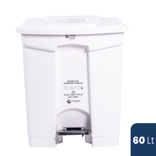 Papelera Cuadrada Pedal 60 LT