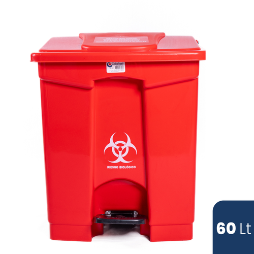 Papelera Cuadrada Pedal 60 LT