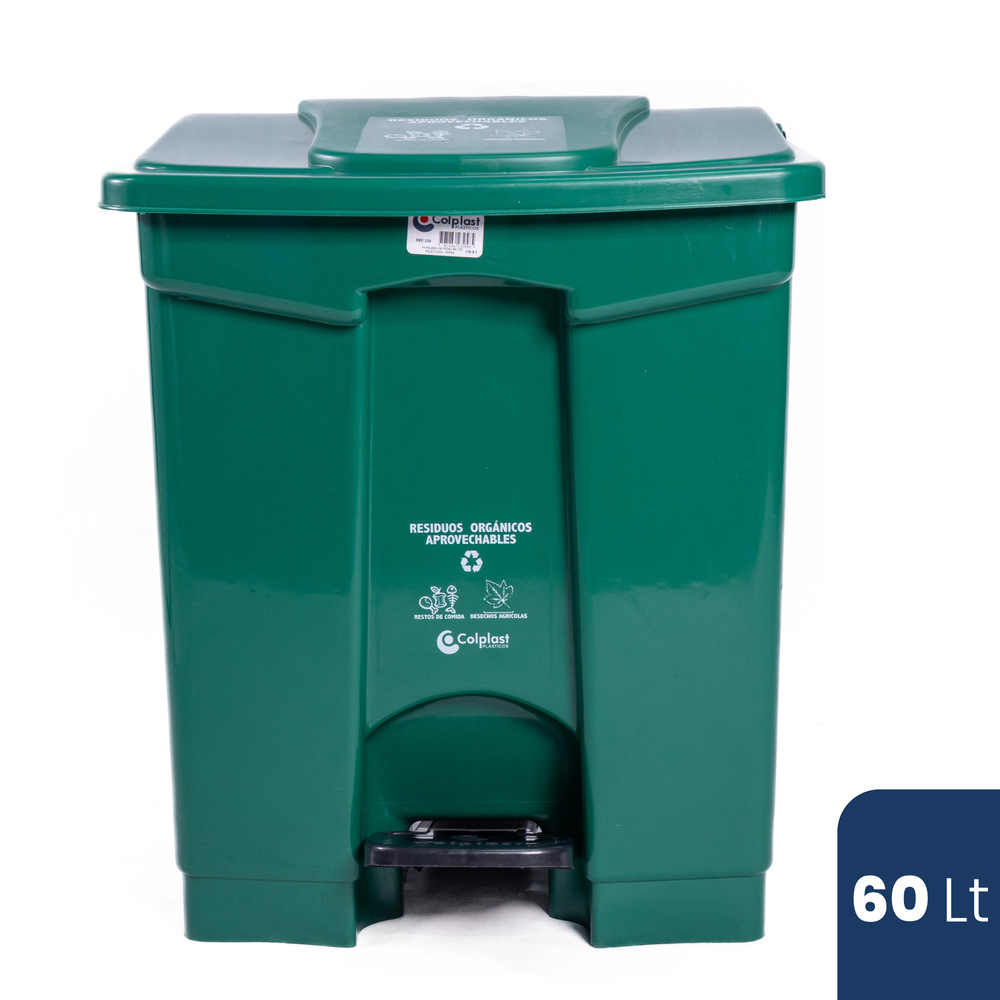 Papelera Cuadrada Pedal 60 LT