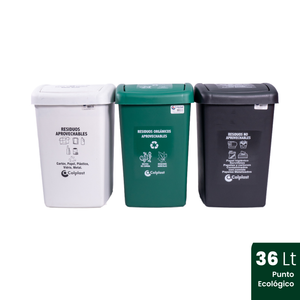 Papelera Plana 36 LT Set X3